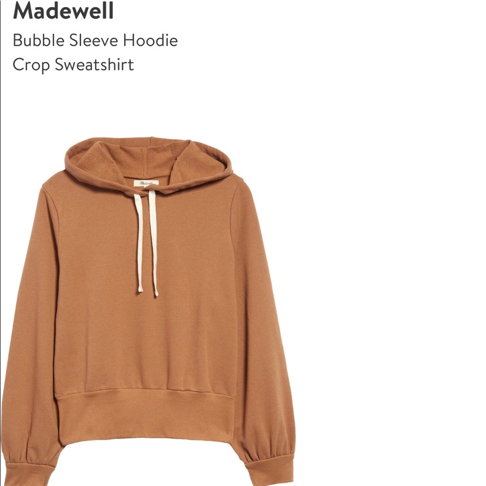 Madewell bubble sleeve hoodie - crop sweatshirt